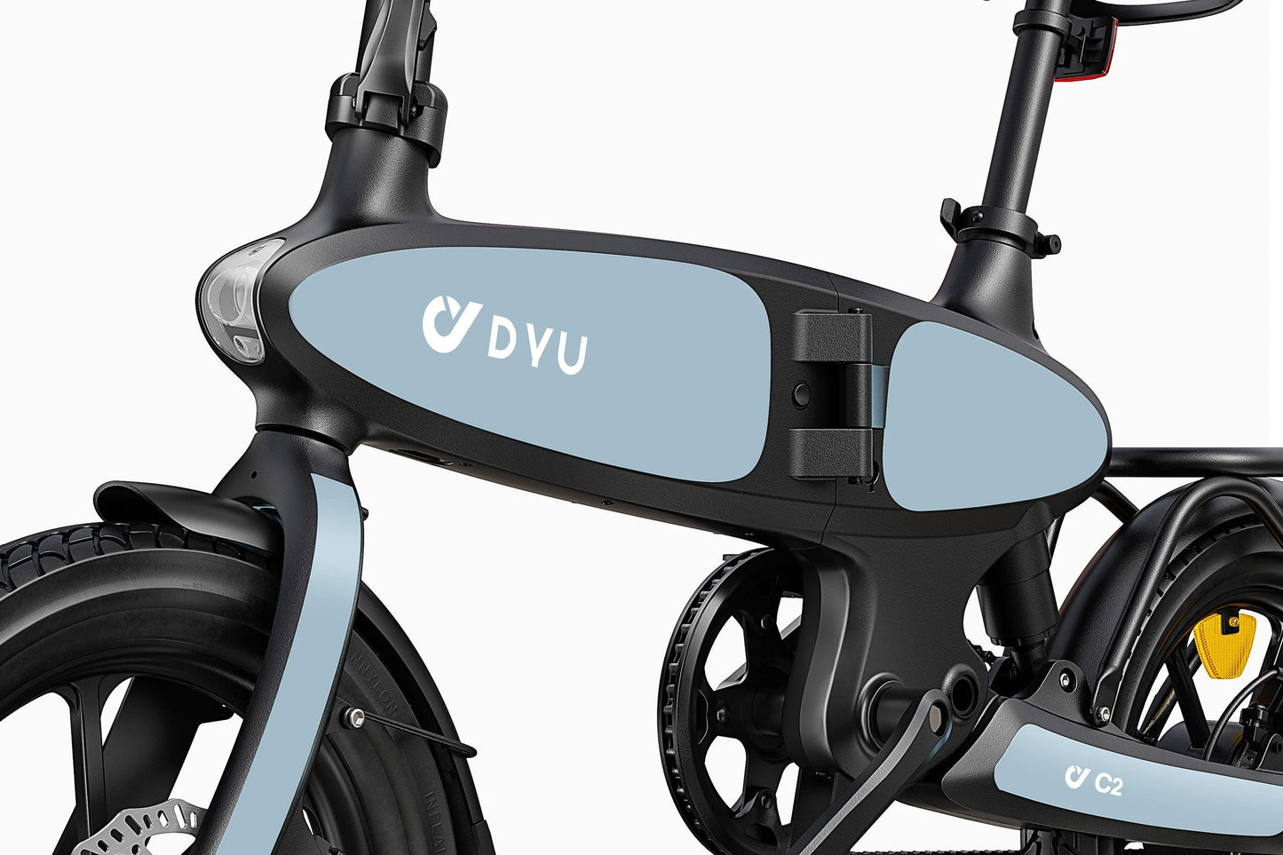 DYU C2 16 Inch Full Folding Electric Bike with 250W Mottor, 500W Peak, 48V7.5AH Battery, dual disc brakes