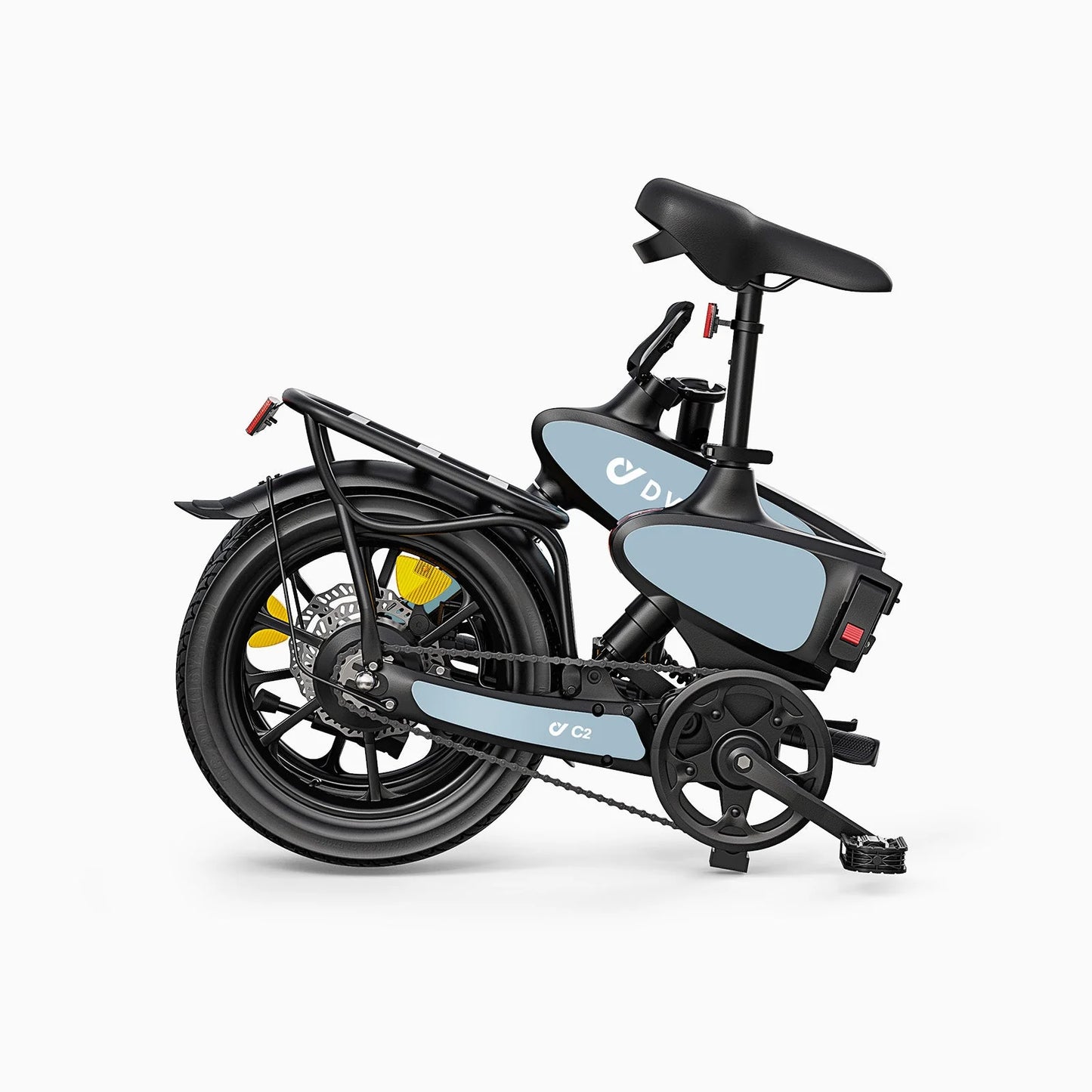 DYU C2 16 Inch Full Folding Electric Bike with 250W Mottor 500W Peak and 48V7.5AH Battery compact design
