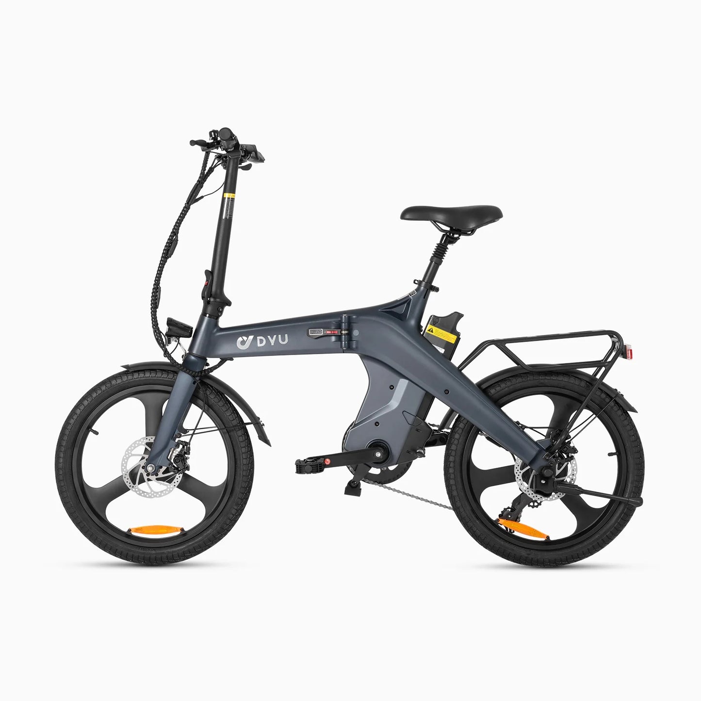 DYU T1 20 Inch Foldable Electric Bike with magnesium alloy frame 36V10AH high-integrated Battery and dual disc brakes