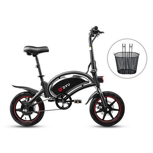 DYU D3F 14 Inch Mini Folding Electric Bike with 250W Mottor, 36V10AH Battery and dual disc brakes