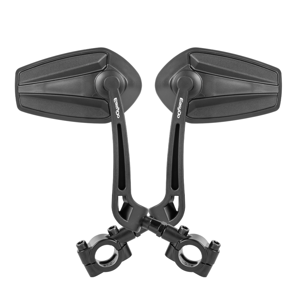 Shengmilo electric bike rearview mirror pair with adjustable mounts in black for safety