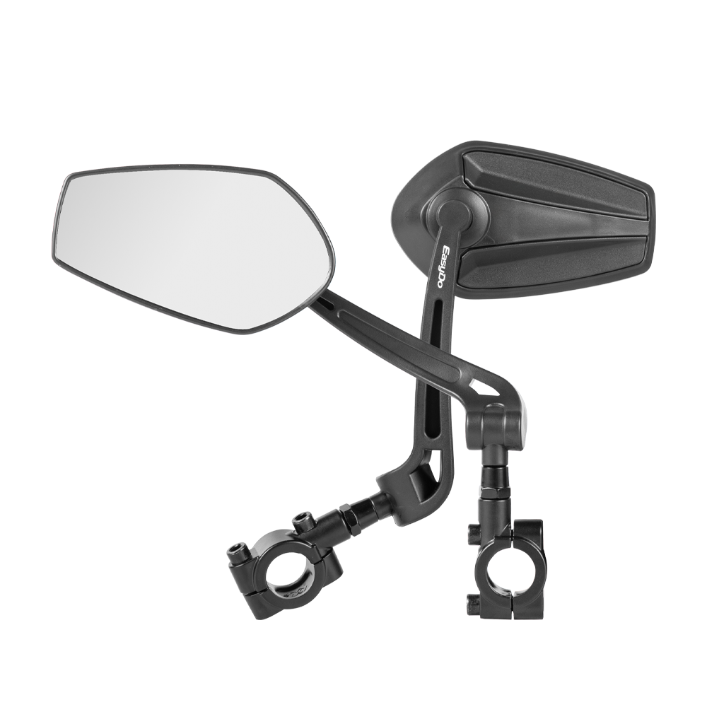 Shengmilo electric bike rearview mirror with adjustable black mounting brackets for safe cycling