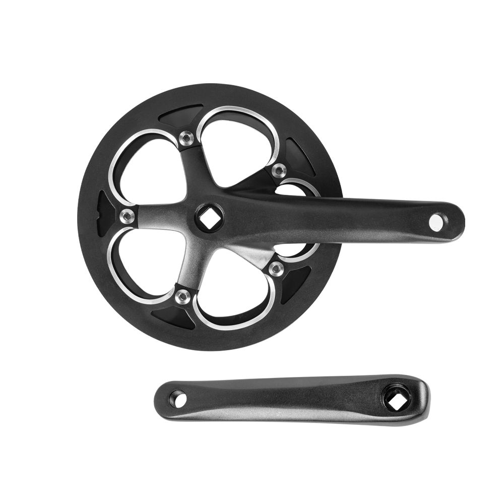 Shengmilo e-bike crankset in black with crank arms for electric bike maintenance and repair