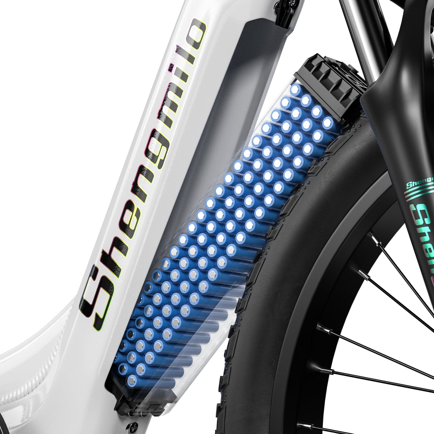 Shengmilo MX06 Step Through E-bike with 48V17.5AH Samsung Battery mounted on aluminum alloy frame
