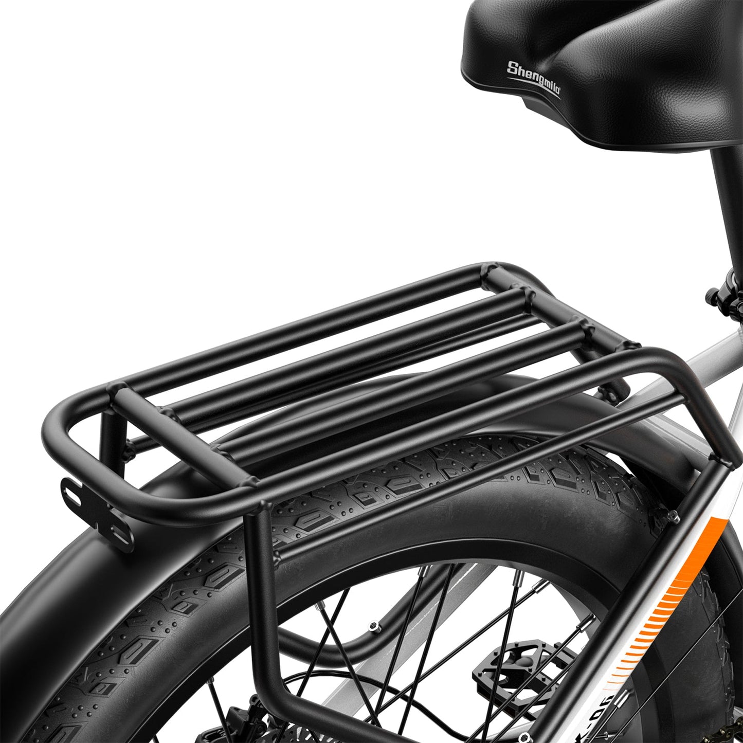 Rear rack and fat tire of Shengmilo MX06 Step Through E-bike with 48V17.5AH Samsung Battery and hydraulic oil brake