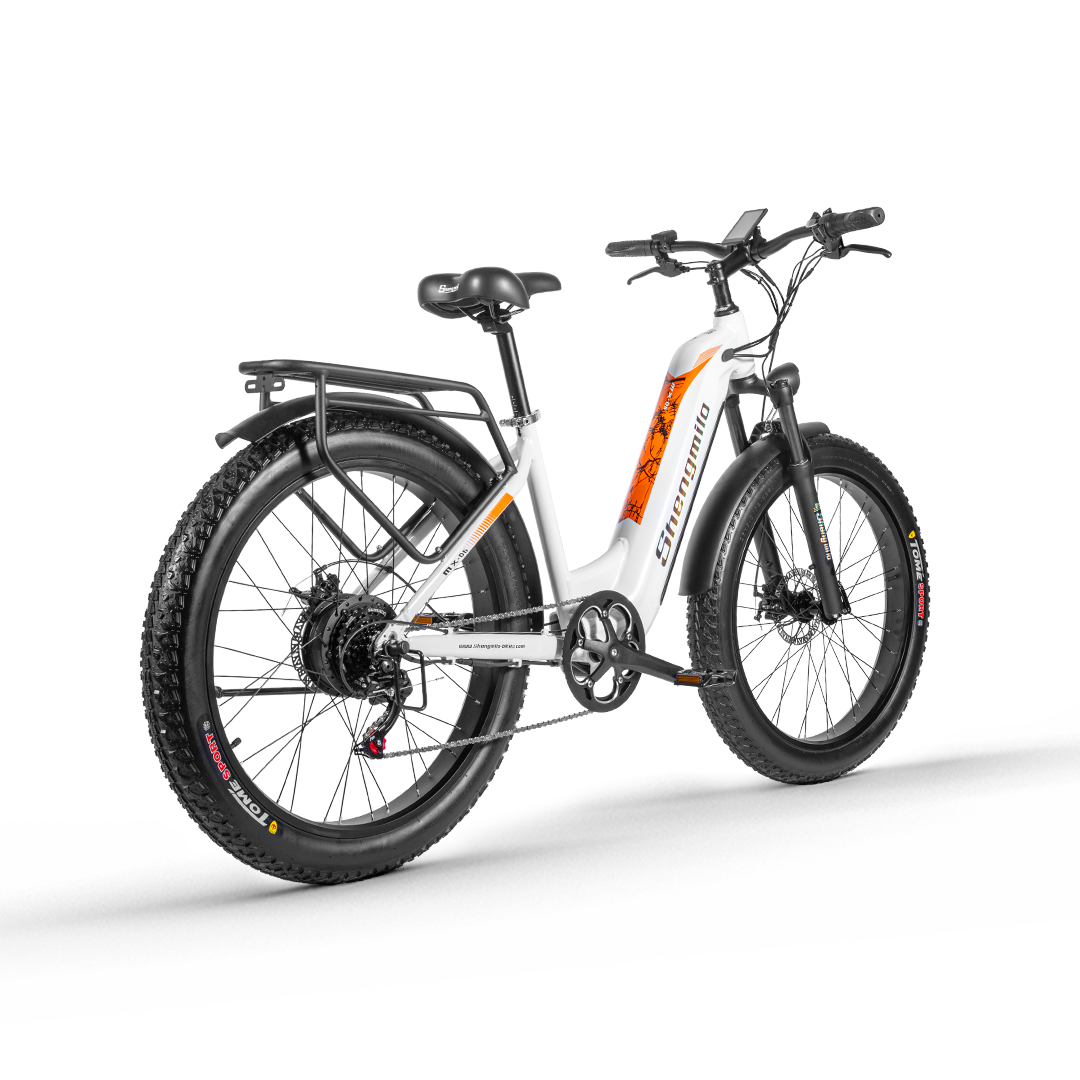 Shengmilo MX06 Step Through E-bike with 48V17.5AH Samsung Battery, 90KM Range, Fat Tires, and Aluminum Alloy Frame