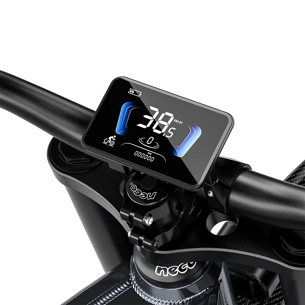 Shengmilo S900 Electric Bicycle handlebar with digital display showing speed and control features