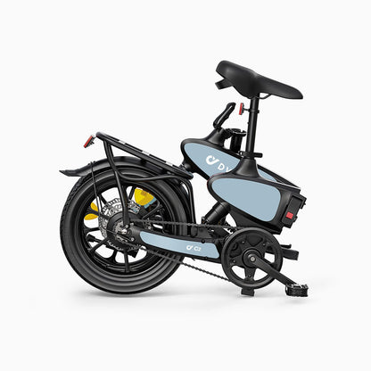 DYU C2 16 Inch Full Folding Electric Bike with 250W Mottor 500W Peak and 48V7.5AH Battery compact design