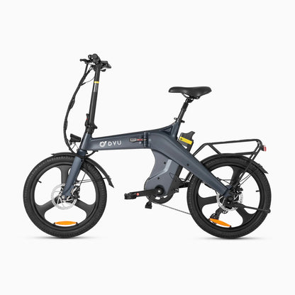 DYU T1 20 Inch Foldable Electric Bike with magnesium alloy frame 36V10AH high-integrated Battery and dual disc brakes