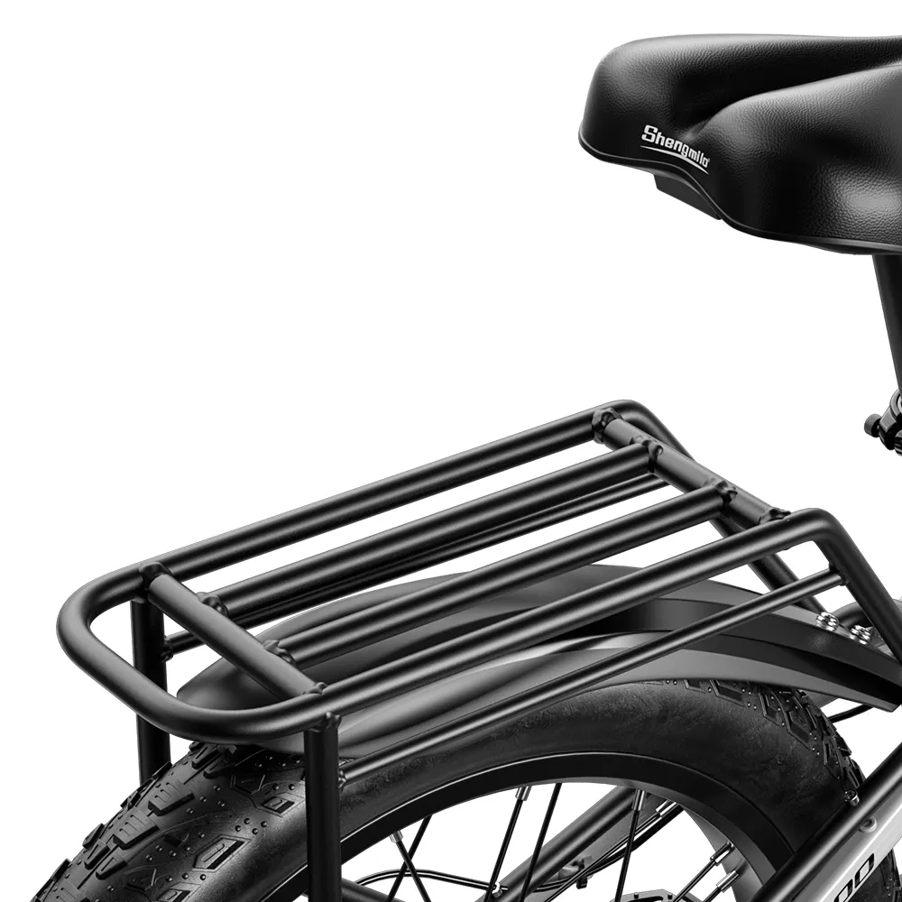 Shengmilo S600 electric bike rear rack and seat with 2000W dual mottor 17.5AH 48VSamsung Battery range 50KM carry 300KG