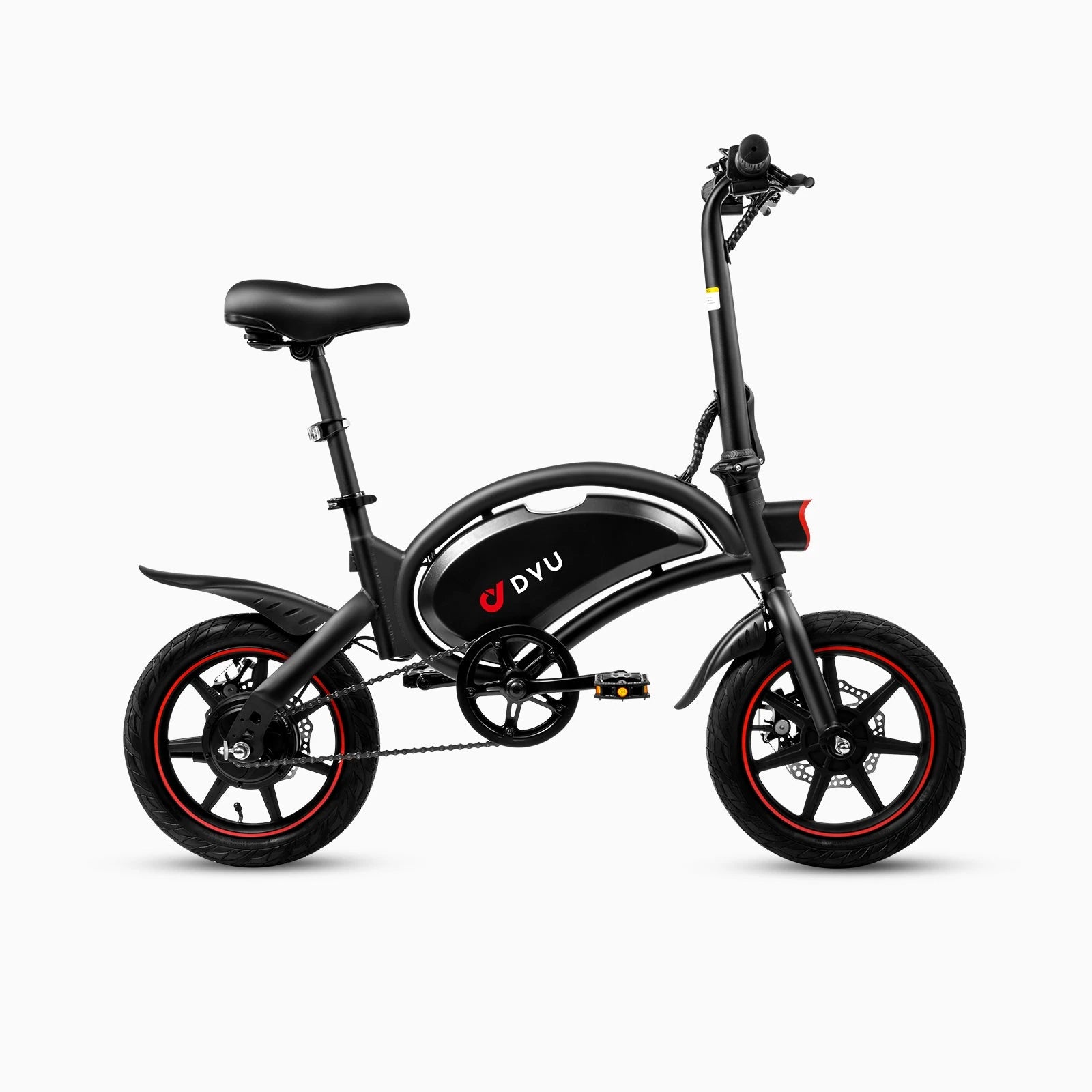 DYU D3F 14 Inch Mini Folding Electric Bike with 250W Mottor, 36V10AH Battery, 25Kmh sp, One-PieceFrame, dual disc brakes