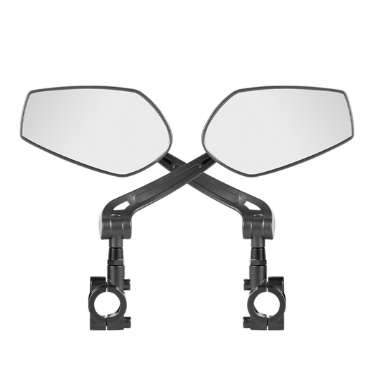 Shengmilo electric bike rearview mirror set with adjustable black mounts and clear reflective glass