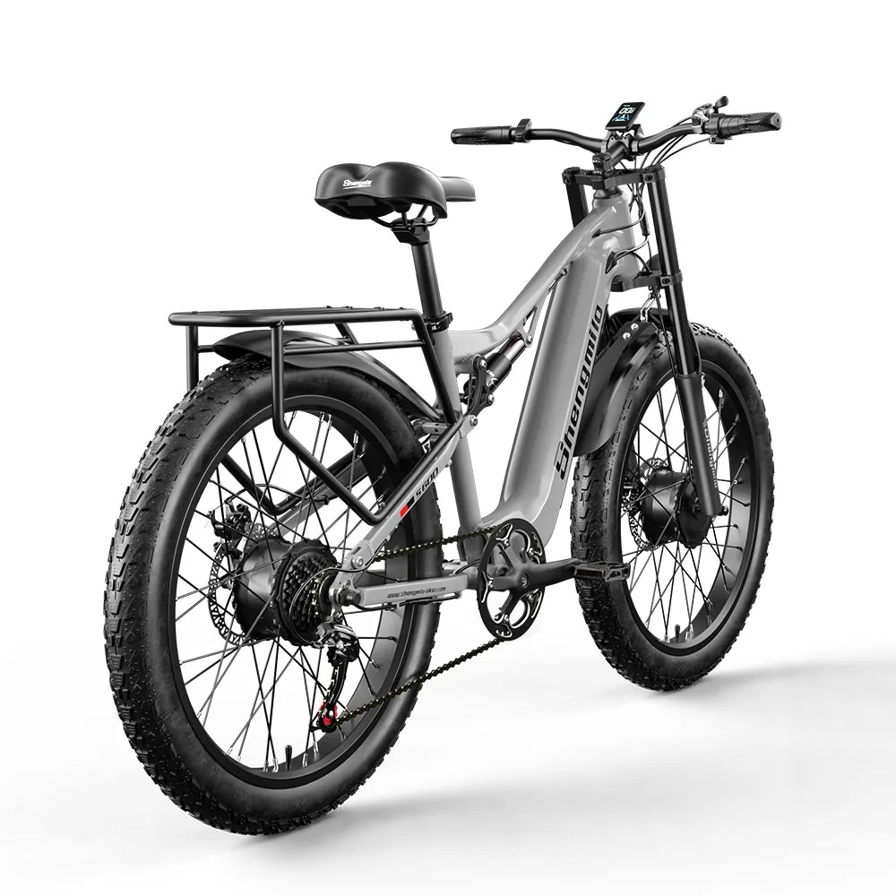 Shengmilo electric bike with 2000W Dual mottor 17.5AH 48VSamsung Battery Range 50KM Carry 300KG in gray