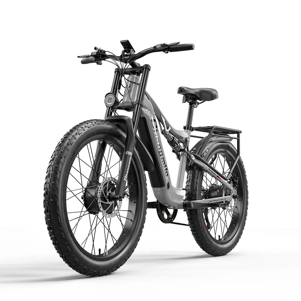 Shengmilo electric bike with 2000W Dual mottor 17.5AH 48VSamsung Battery Range 50KM Carry 300KG black frame