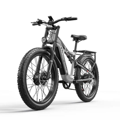 Shengmilo electric bike with 2000W Dual mottor 17.5AH 48VSamsung Battery Range 50KM Carry 300KG black frame