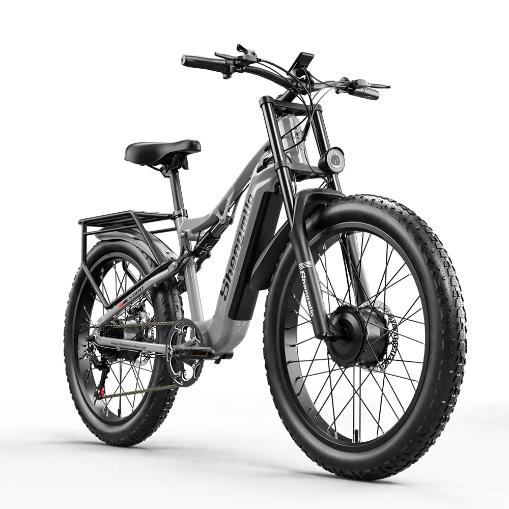 Shengmilo electric bike with 2000W Dual mottor 17.5AH 48VSamsung Battery Range 50KM Carry 300KG in black