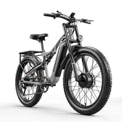 Shengmilo electric bike with 2000W Dual mottor 17.5AH 48VSamsung Battery Range 50KM Carry 300KG in black