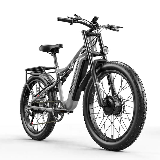 Shengmilo electric bike with 2000W Dual mottor 17.5AH 48VSamsung Battery Range 50KM Carry 300KG in black