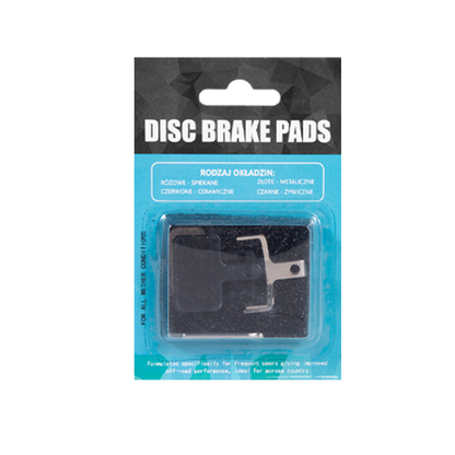 Shengmilo bicycle brake pads in black and silver metal for disc brakes with improved stopping power