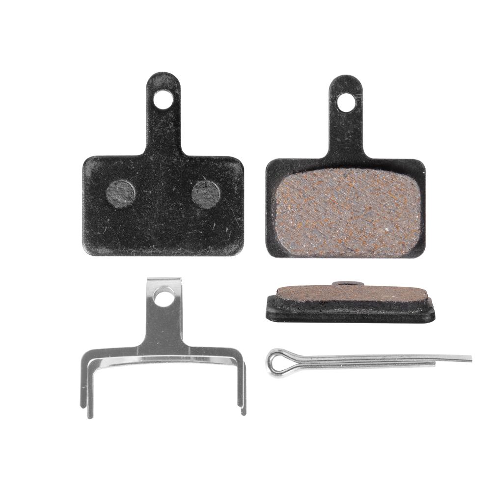 Shengmilo bicycle brake pads set with metal back plates and mounting hardware for bike disc brakes