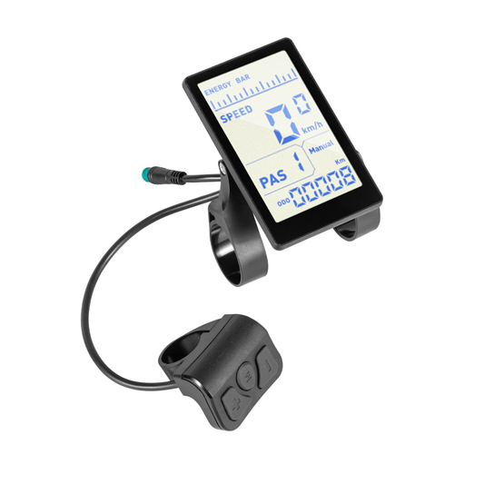 Shengmilo e-bike display with handlebar mount and control buttons for electric bike settings