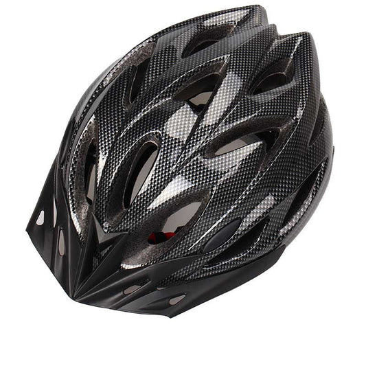 Shengmilo carbon fibre effect cycling helmet with ventilation holes and adjustable visor