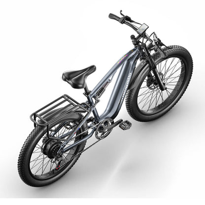 Shengmilo MX05 500W motor e-bike with fat tires smart screen grey aluminum alloy frame 90KM range full suspension