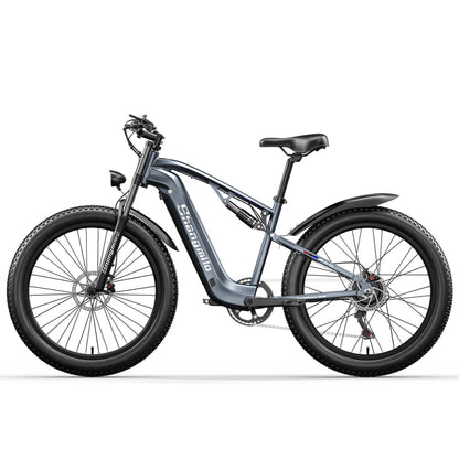 Shengmilo MX05 500W motor E-bike with Fat Tires, Smart Screen, Grey Aluminum Alloy Frame, Full Suspension