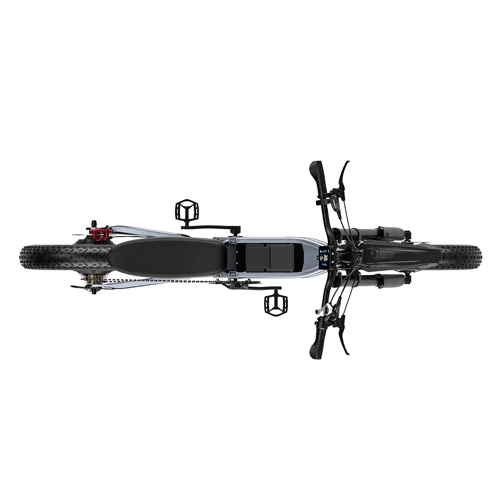Top view of Shengmilo S900 Electric Bicycle with 1500W Power, 2100Wh battery, hydraulic oil brake, and mountain bike tyres