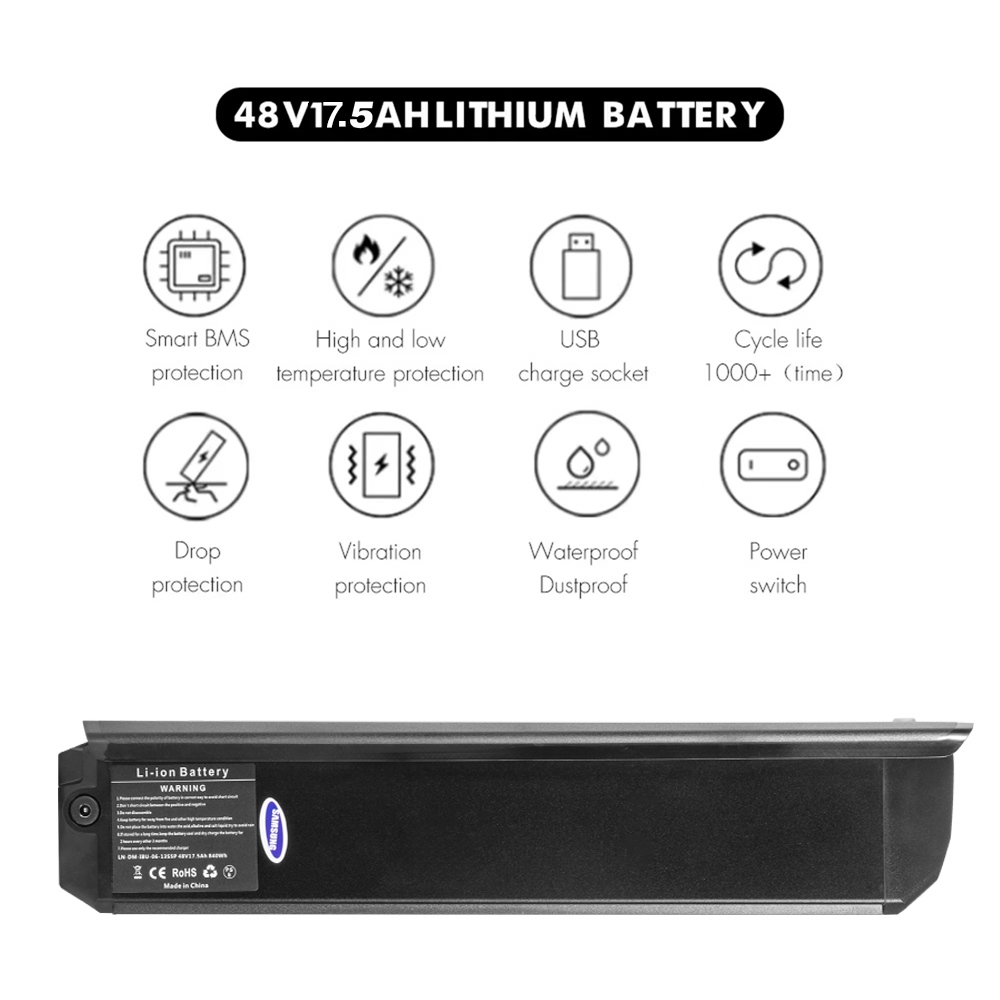 Shengmilo Battery Samsung Battery compatible with MX03 MX05 MX06 S600 S700 48V 17.5AH battery with smart BMS and waterproof design