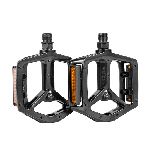 Shengmilo black e-bike pedals featuring reflective strips wellgo bike pedals for enhanced safety